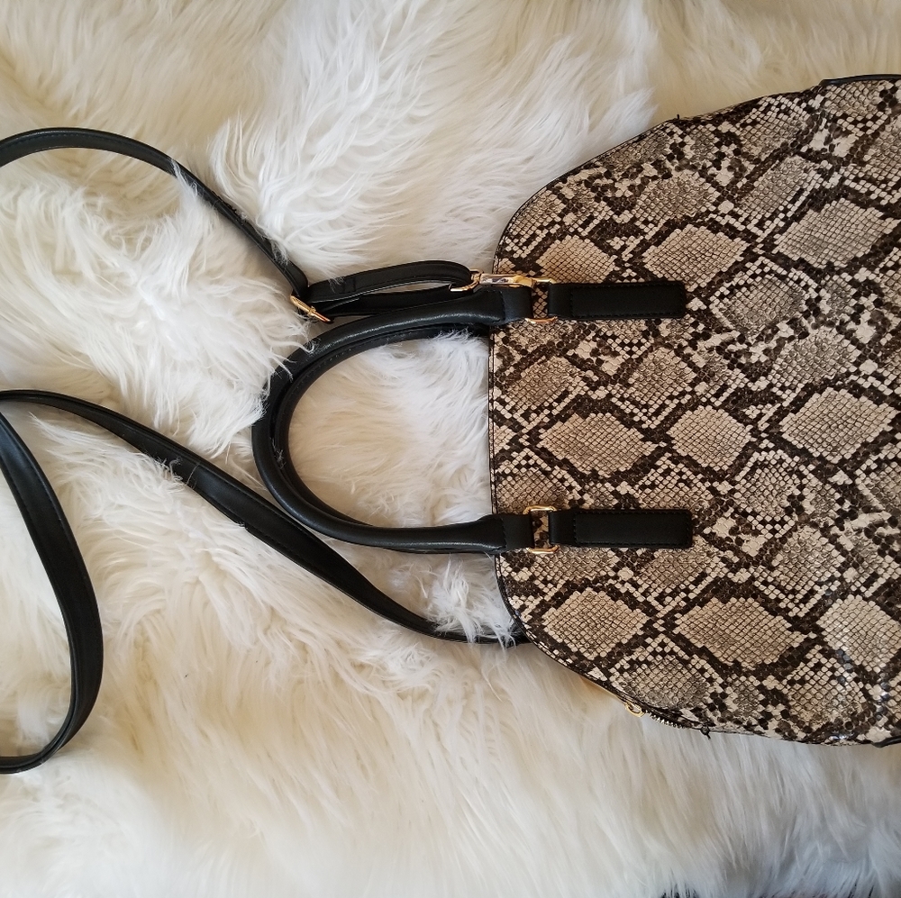 Snake Skin Crossbody Handbag
